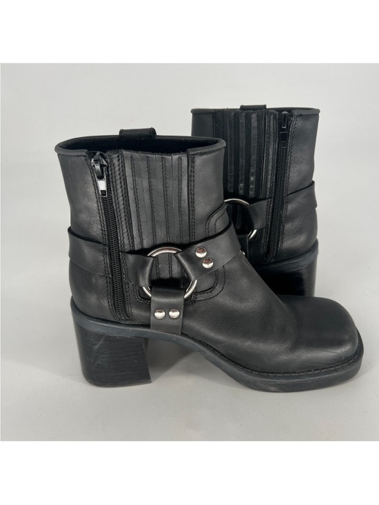 Jeffrey Campbell Shoes - Jeffrey Campbell Operator Platform Moto Boot Womens 7.5 Black Leather Biker